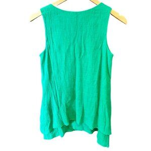 AGB Emerald Green Layered Sleeveless Blouse – Size S